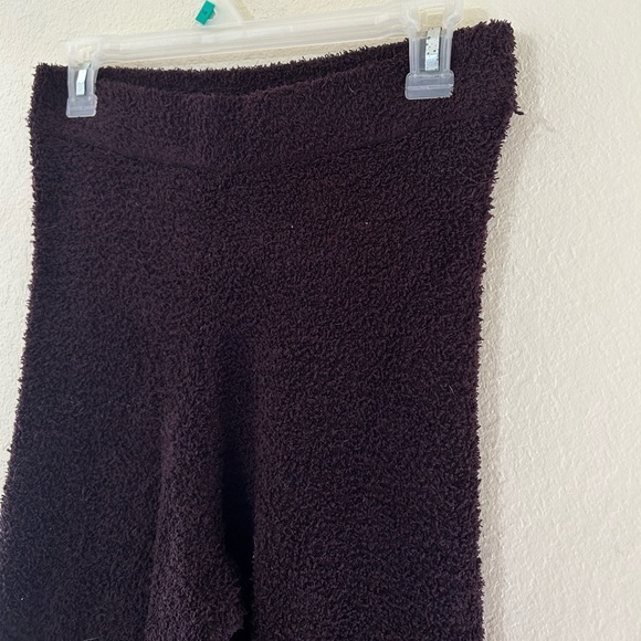 Victoria's Secret Sherpa Wide Leg Sweatpant Brown High Rise Preppy Size XS Comfy - Picture 3 of 9